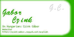 gabor czink business card