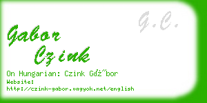 gabor czink business card